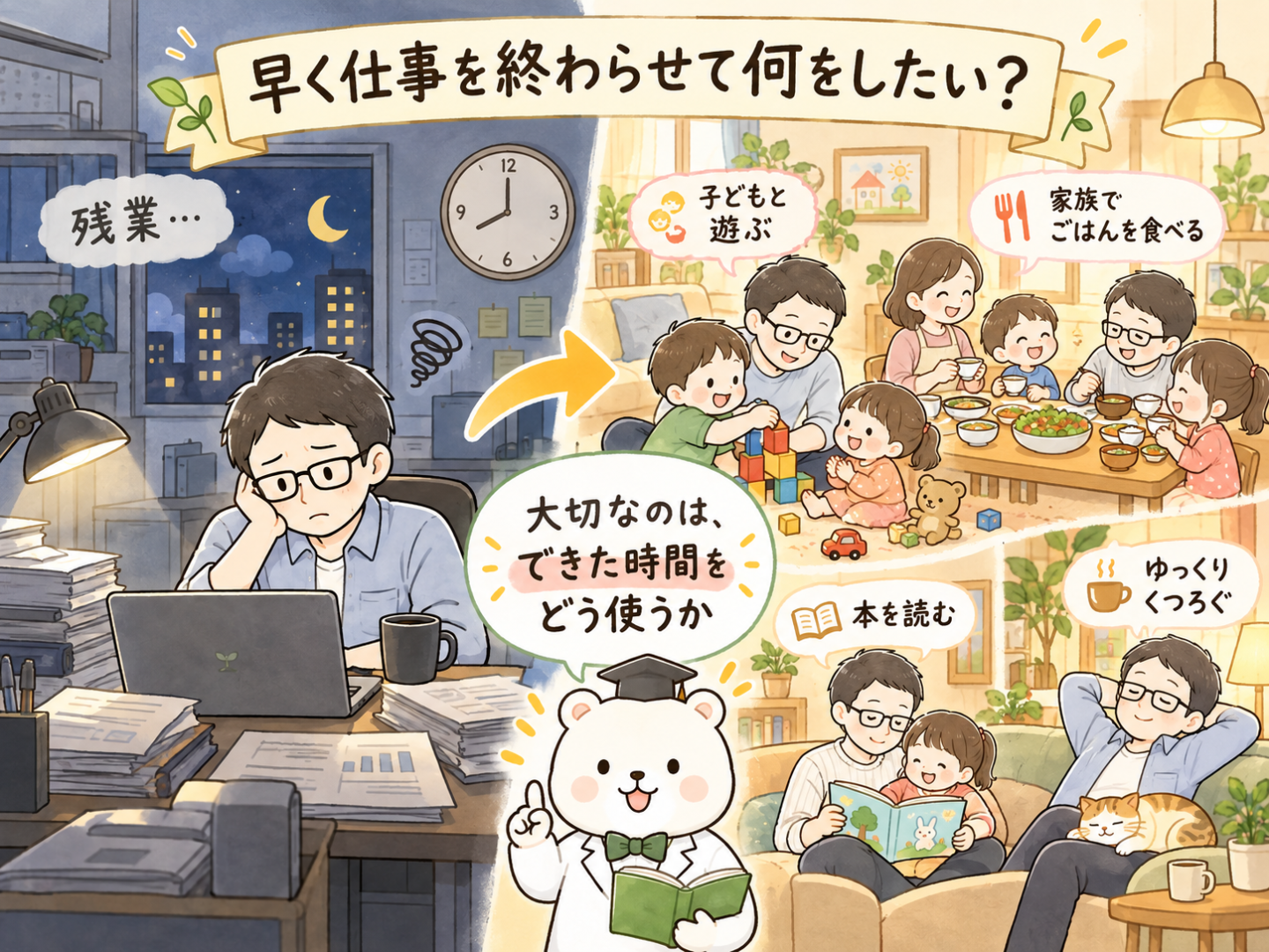早く仕事を終わらせて何をしたい?