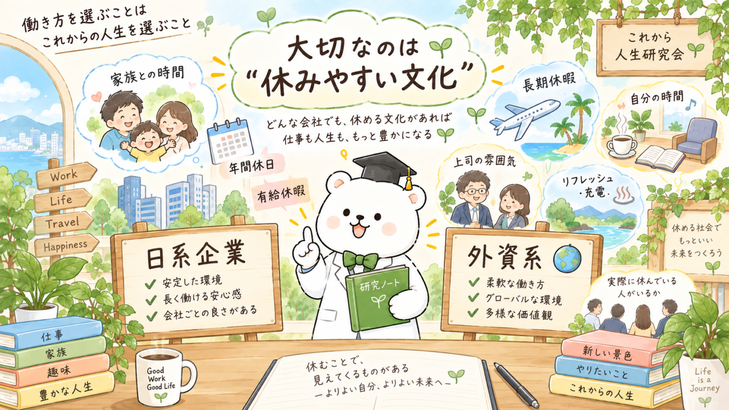 大切なのは休みやすい文化