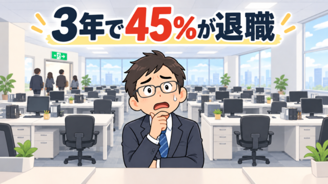 3年で45％が退職