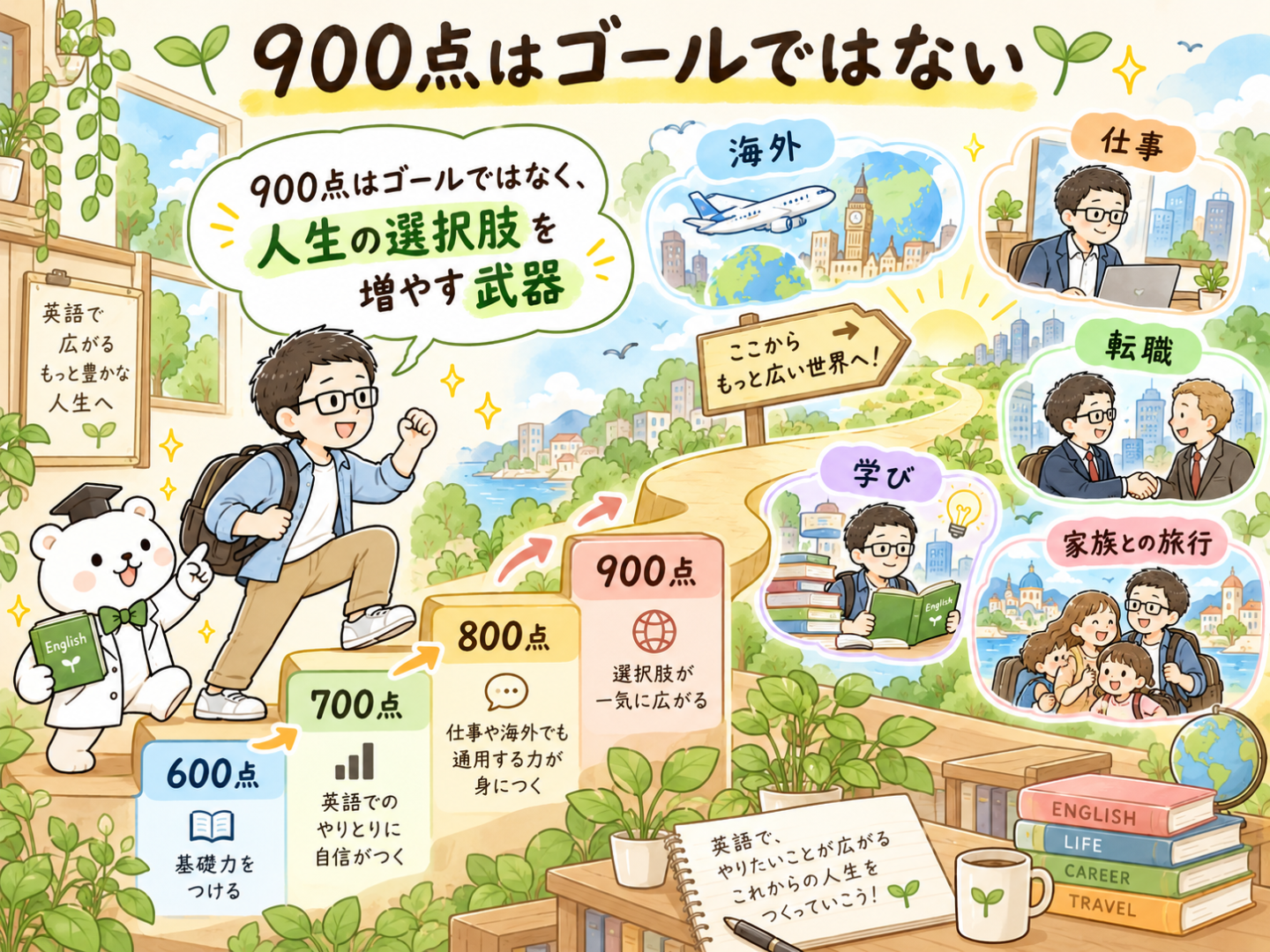 TOEIC900点はゴールではない