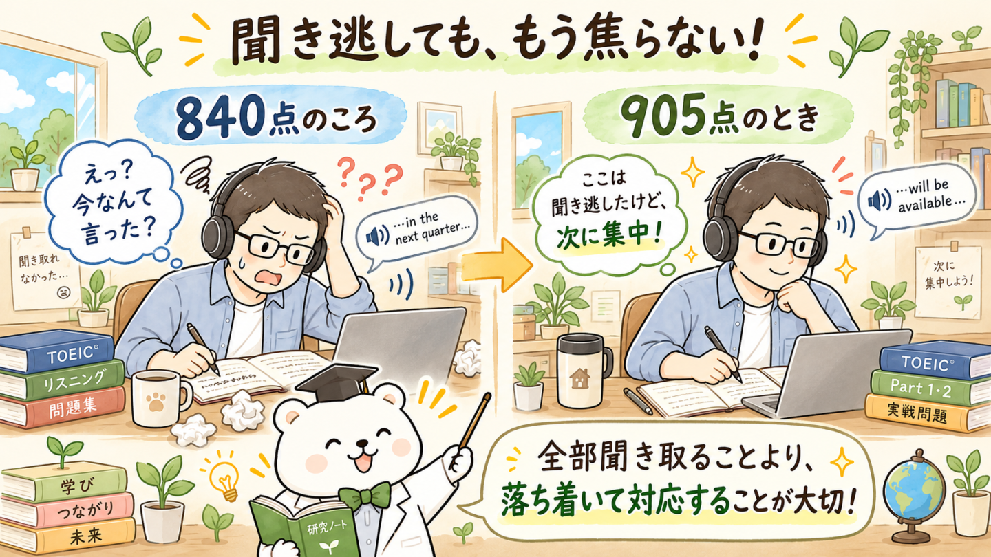 リスニングで焦らない