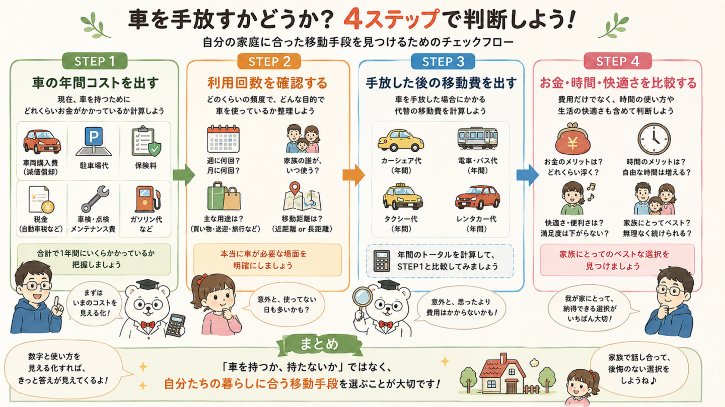 車を手放す判断フロー