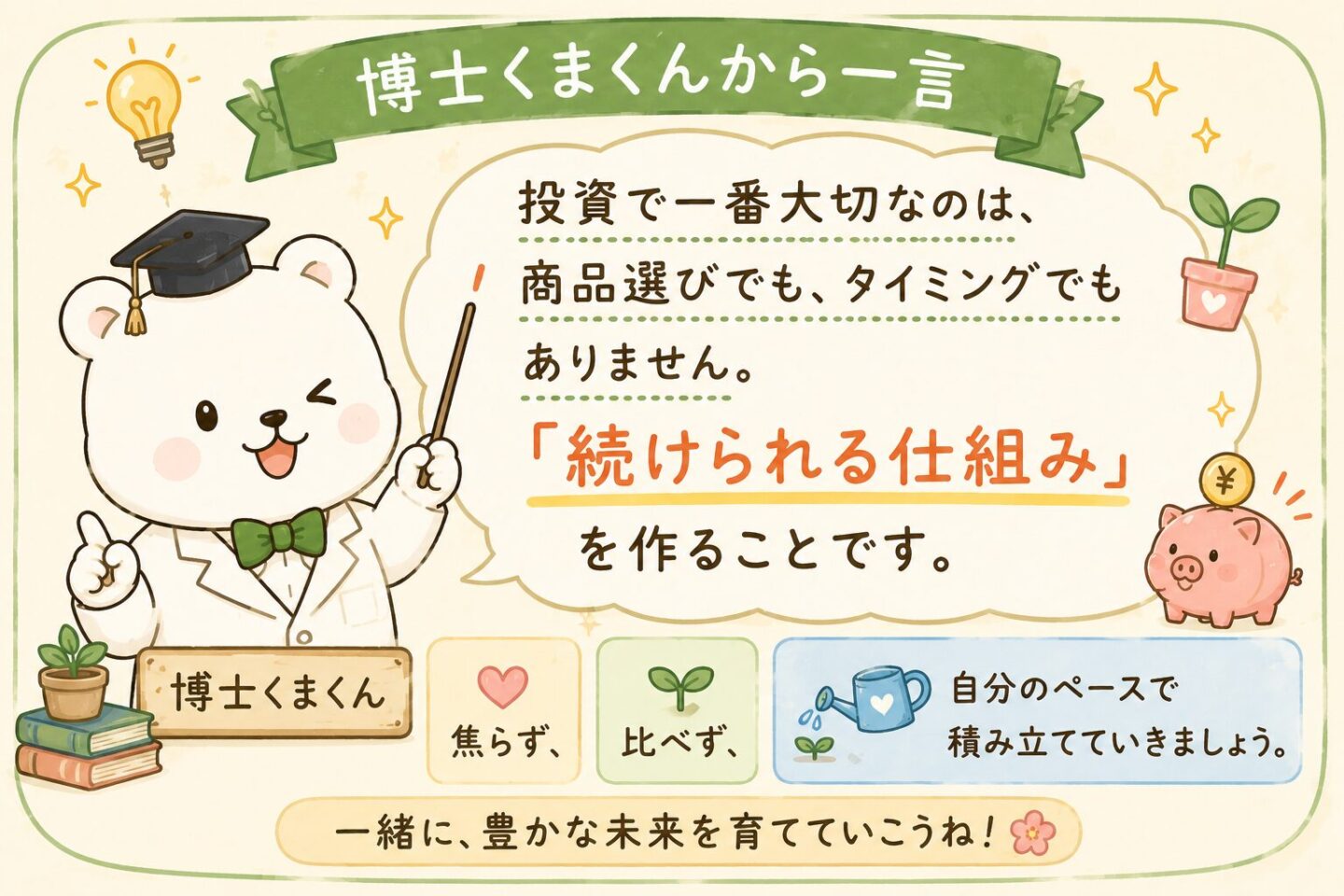 博士くまくんから一言