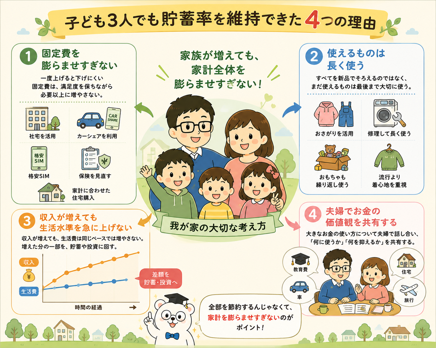 貯蓄率を維持できた理由