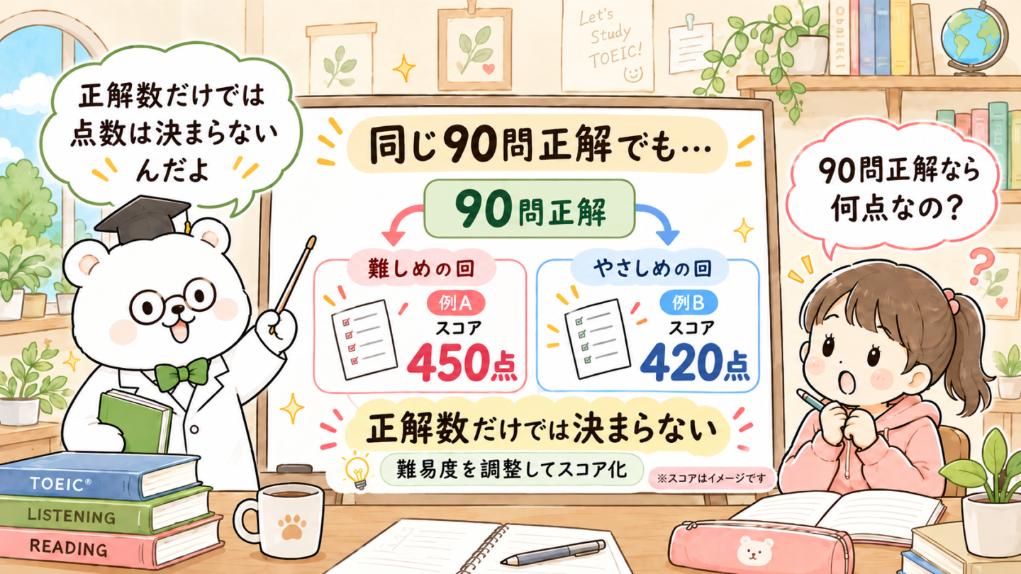 同じ正解数でもスコアは違う
