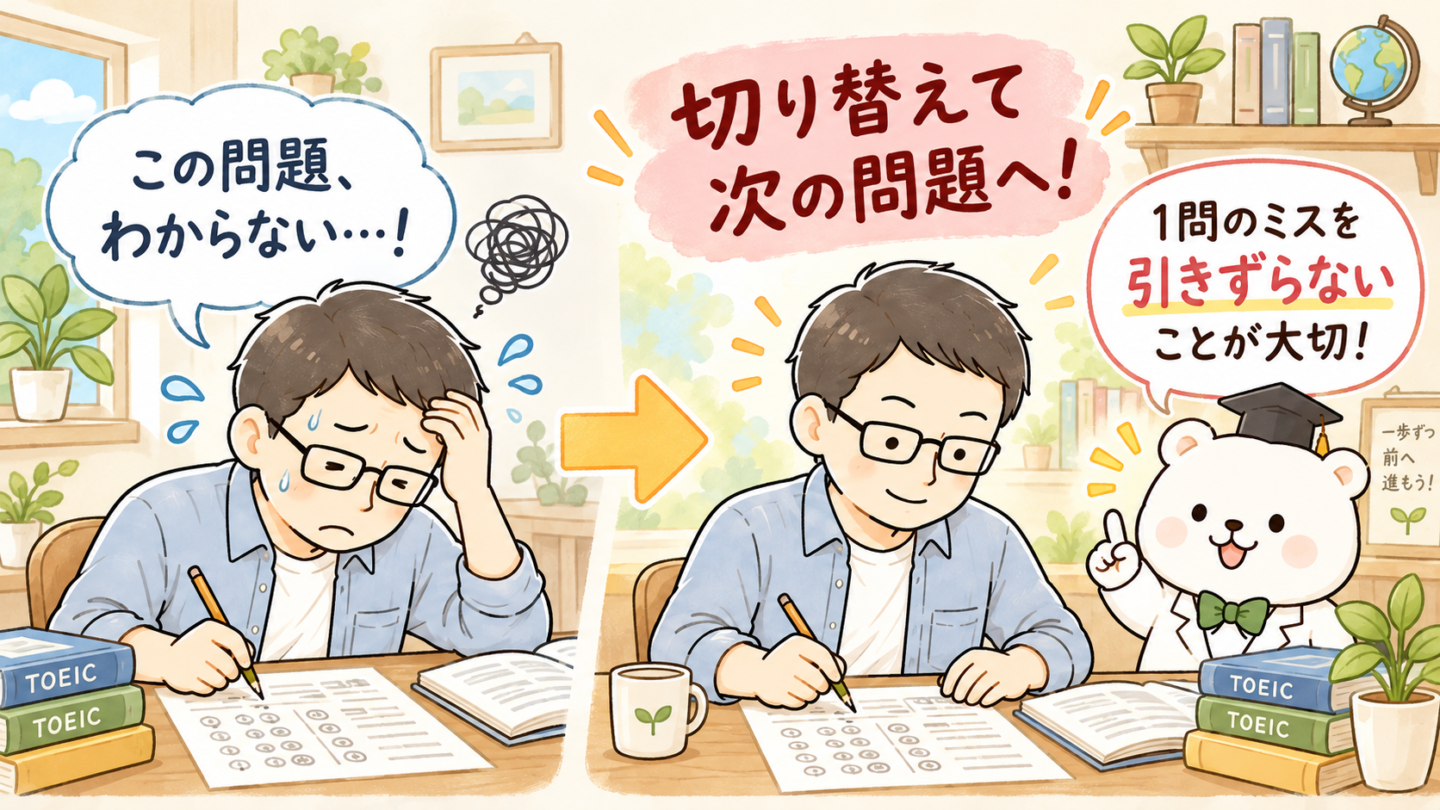1問のミスを引きずらない!